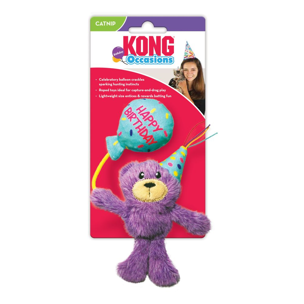 KONG Jouet pour chat Birthday teddy Cat occasions