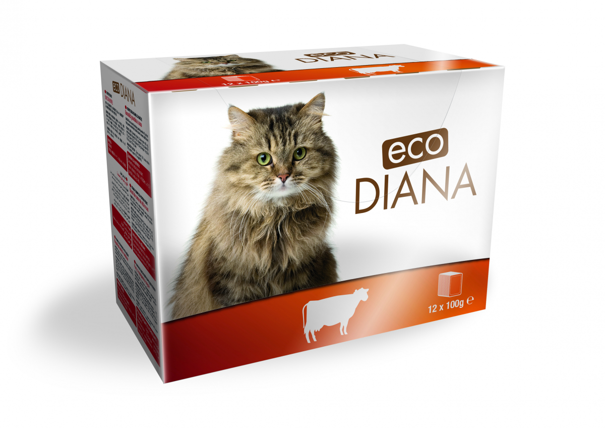 ECO DIANA Pack van 12 zakjes kattenvoer