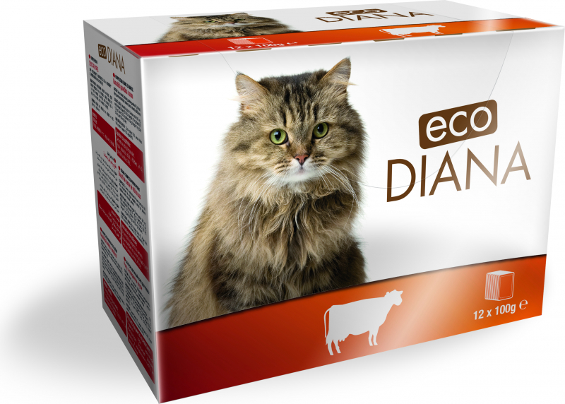 ECO DIANA Pack di 12 cibo per gatti tritato - Diversi sapori