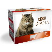 ECO DIANA Pack di 12 cibo per gatti tritato - Diversi sapori