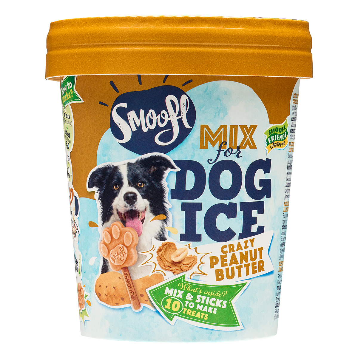 Mistura de gelado Smoofl para cães adultos - Manteiga de amendoim