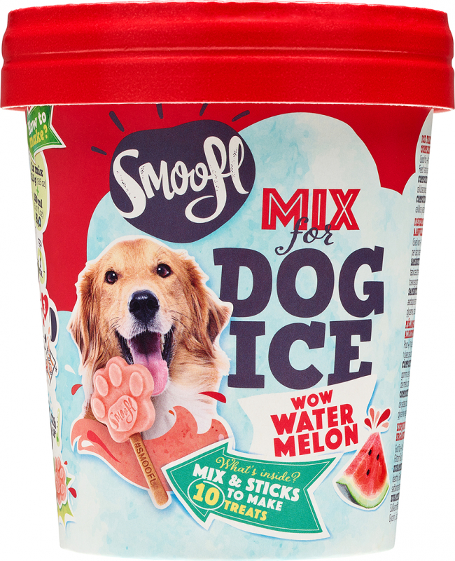 Smoofl Mix für Eiscreme für erwachsene Hunde - Wassermelone