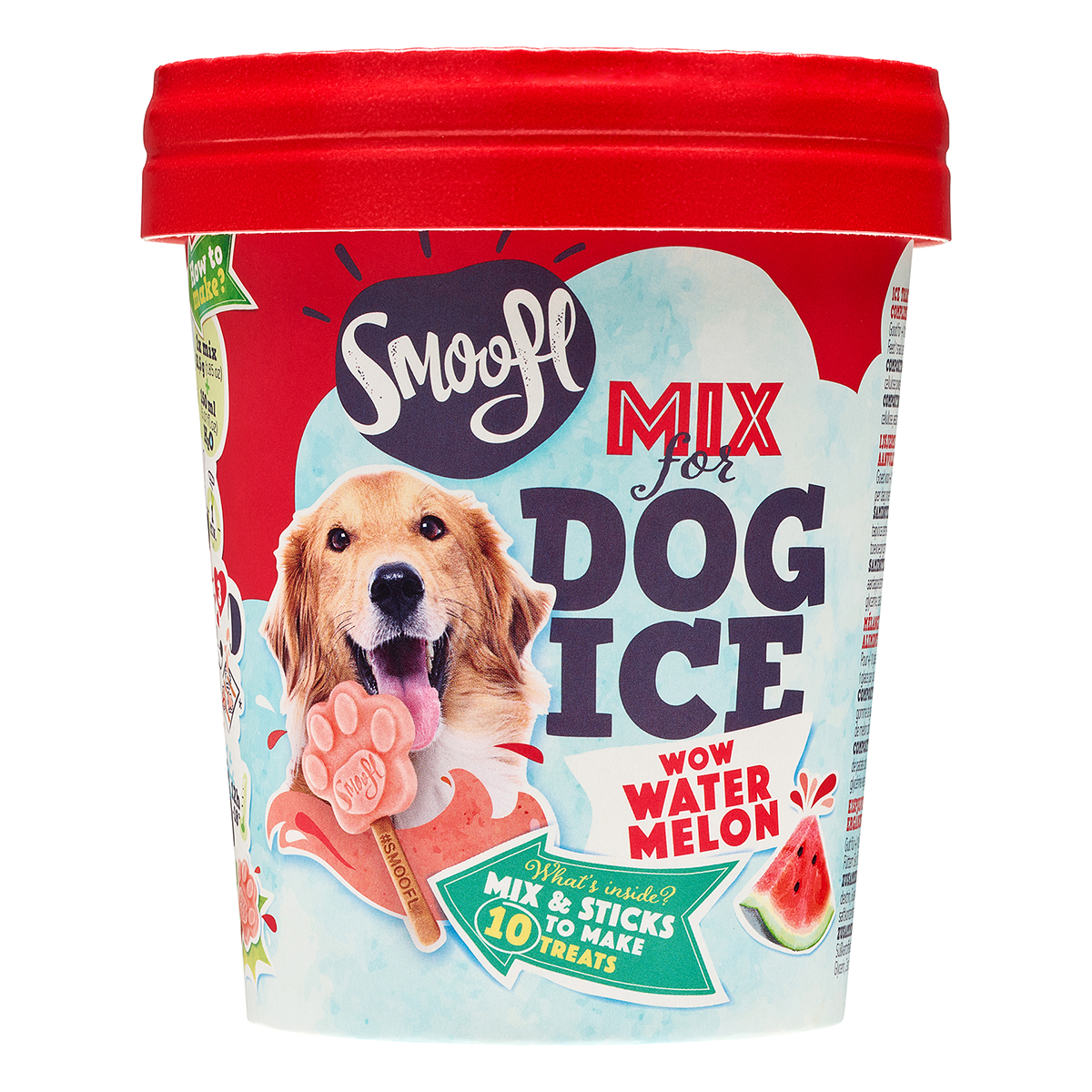 Smoofl Mistura de gelado para cão adulto - melancia
