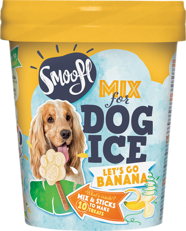 Smoofl Mix für Eiscreme für erwachsene Hunde - Banane