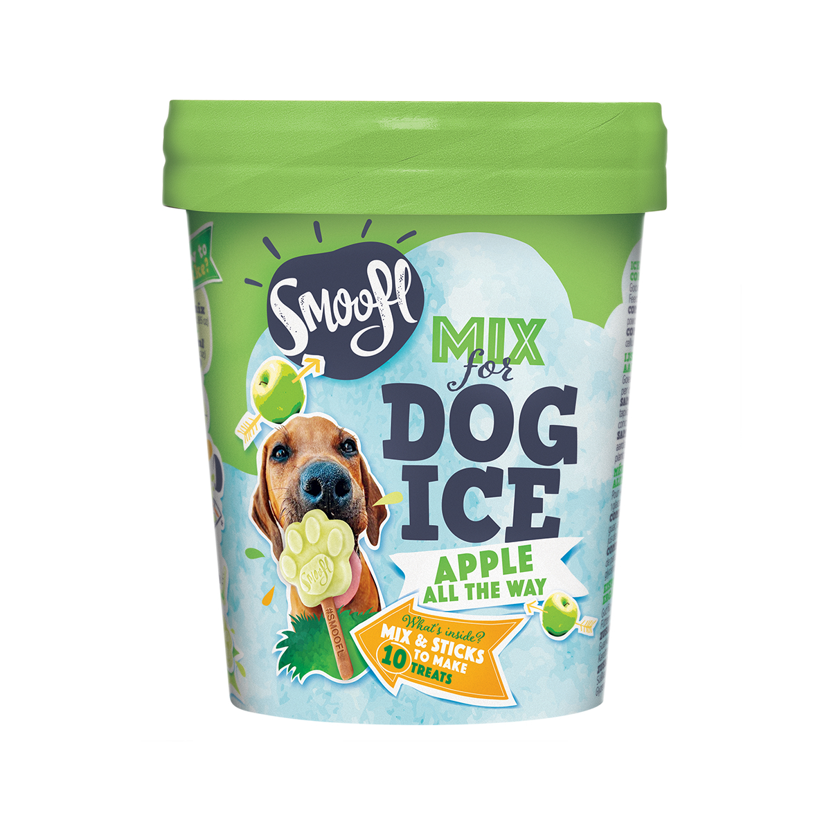 Smoofl Mistura de gelado para cão adulto - maça