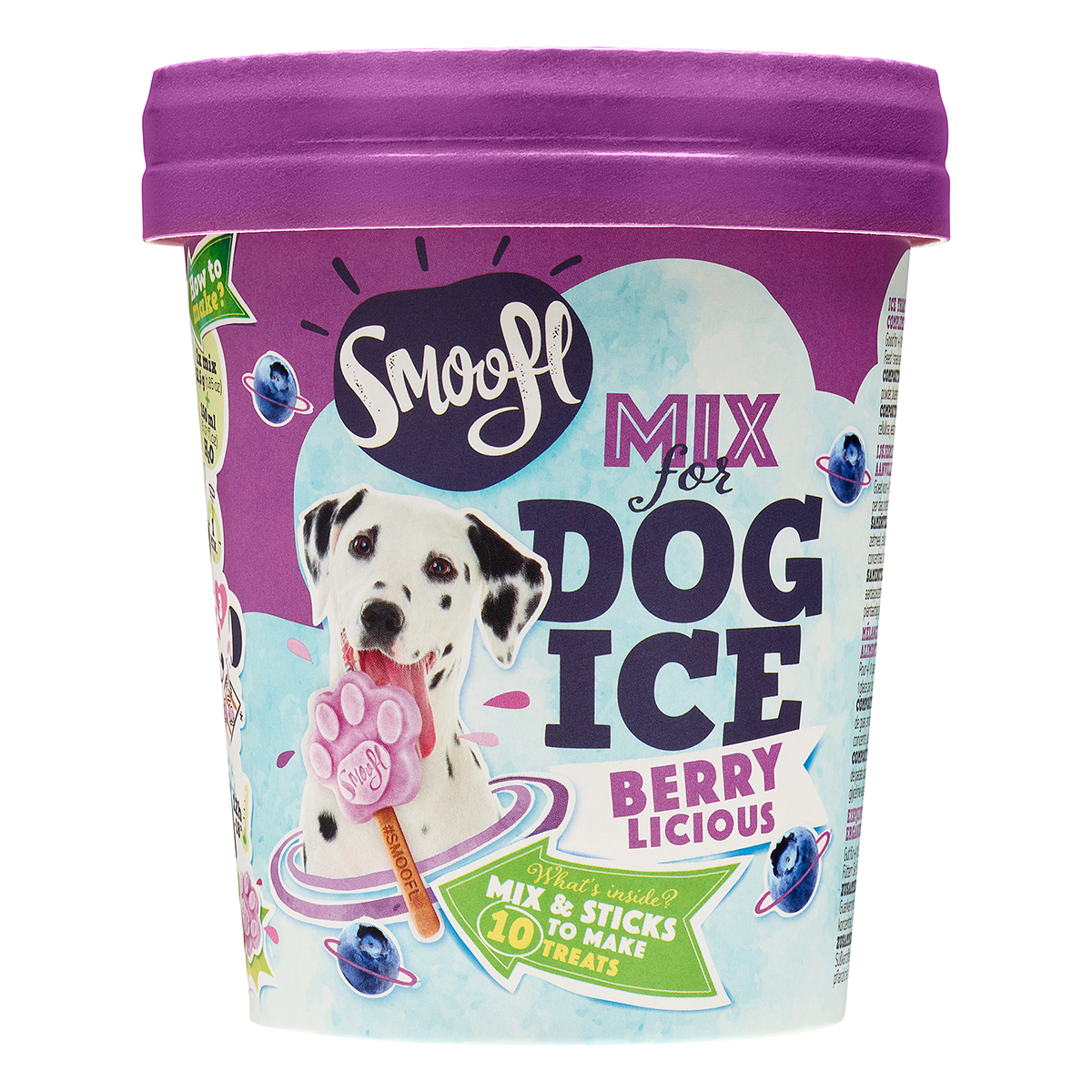 Smoofl Mix per gelato per cani adulti - Mirtillo