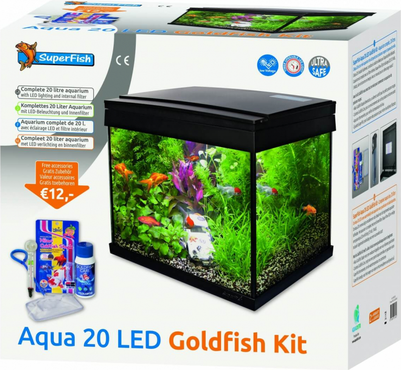 Aquarium Aqua 20 LED - Kit Poisson Rouge