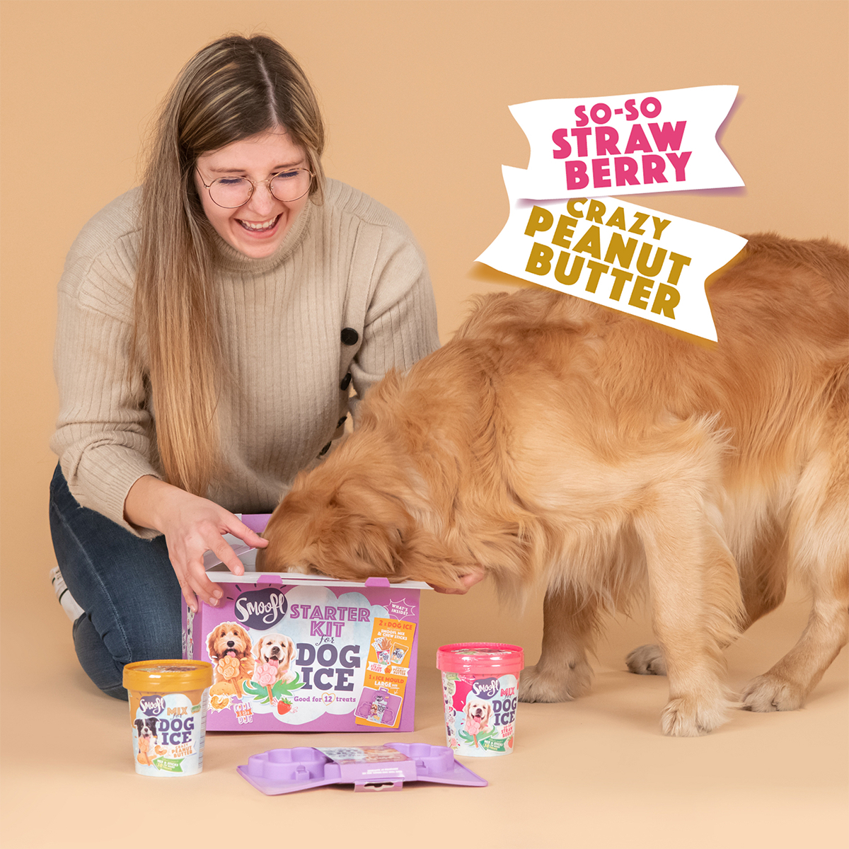 Smoofl Kit de preparación de helados para perros - Large
