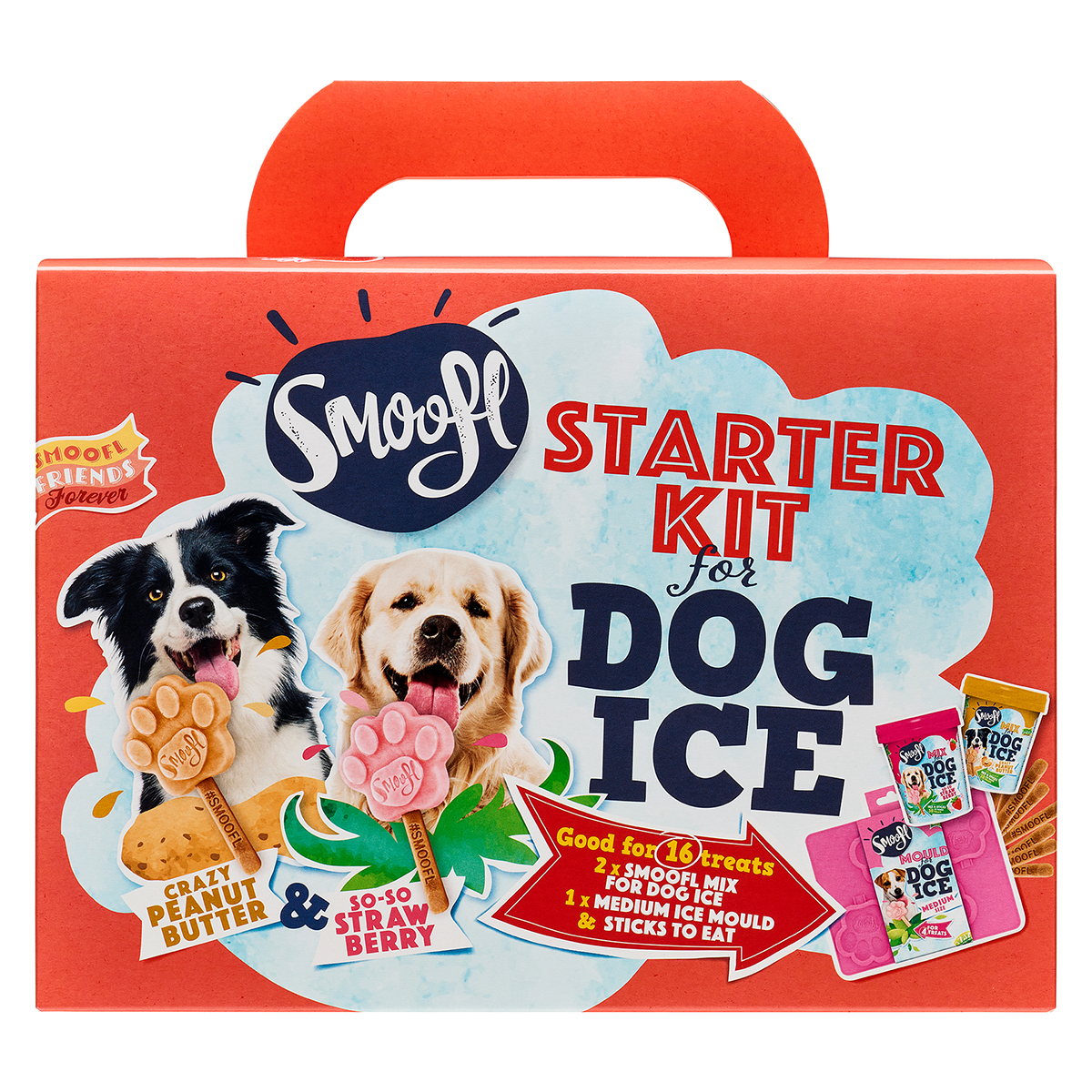 Smoofl Kit de preparación de helados para perros - Medium