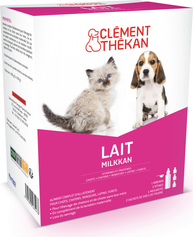 Clément Thékan Milkkan Lait maternisé pour chiot et chaton 