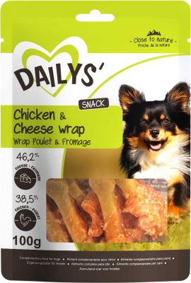 Chicken & Cheese WRAP - Bâtons de fromage et poulet pour chien DAILYS