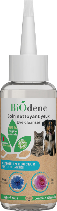 Biodene Loção de limpeza de olhos para cão e gato
