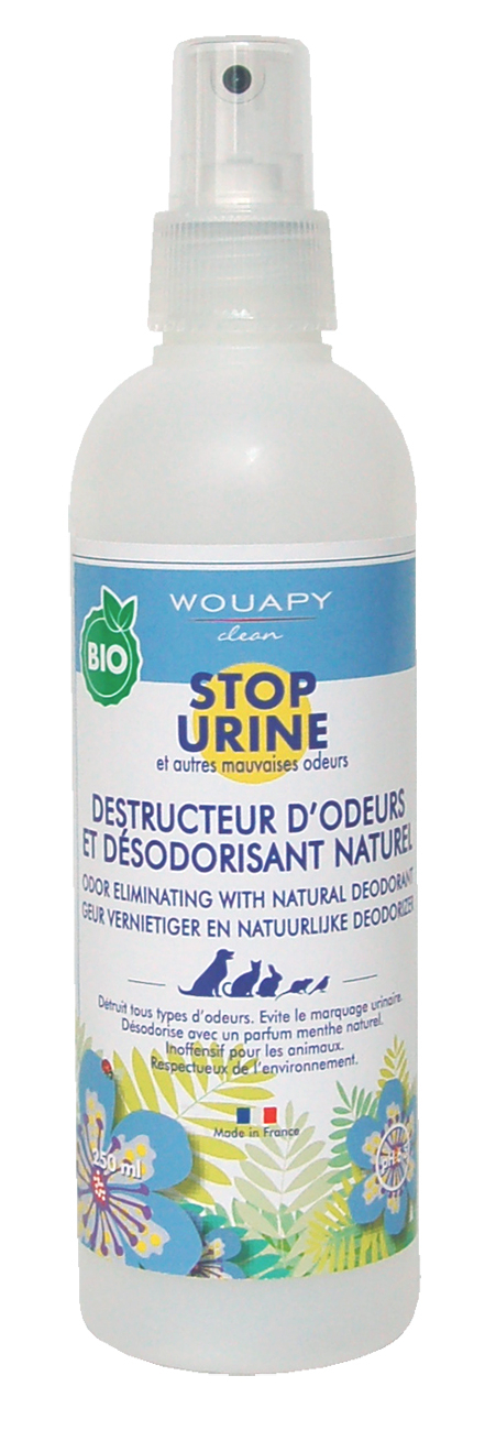 Spray destructeur d'odeur et désodorisant naturel Wouapy