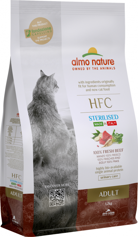 ALMO NATURE HFC Adult Sterilised para gato esterilizado com carne bovina