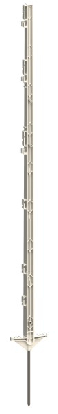 Set mit 5 weißen klassischen PVC-Pfählen mit Doppelspaten – 125 cm