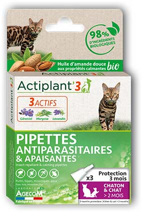 Actiplant'3 BIO Schädlingsbekämpfungspipetten für Kätzchen und Katzen