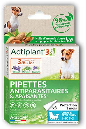 Actiplant'3 BIO pipette antiparassitarie per cane piccolo
