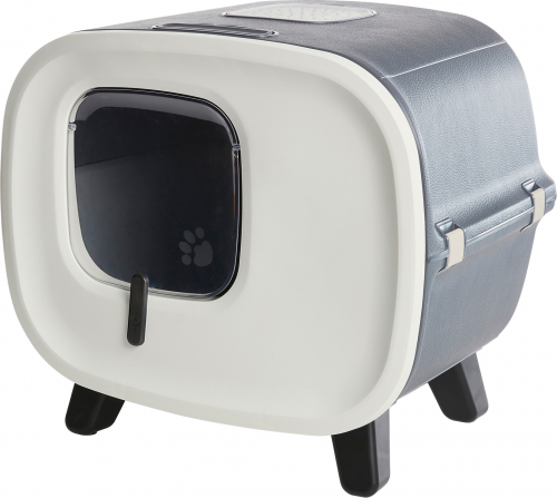 Toilette per Gatti Chiusa Farm Company ROMEO EcoLine con Porta e Filtro  Colore Azzurro 57x39x14cm - ANIMALS PLANET