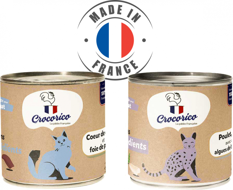 CROCORICO Mousse für Katzen 100% French - 2 Rezepte nach Wahl