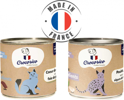 CROCORICO Mousse sans céréales pour chat 100% Française - 2 recettes au choix