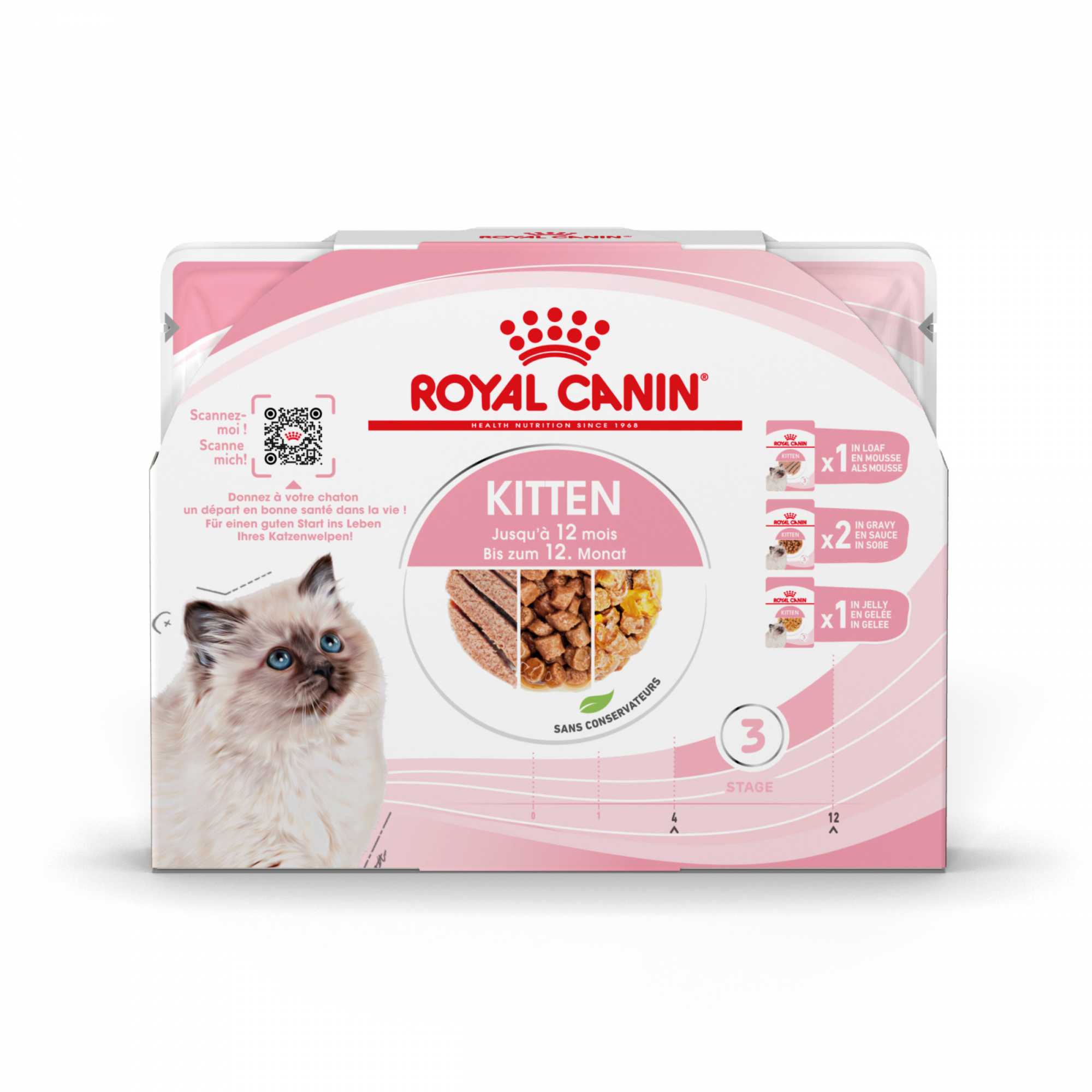 Multi Pack Royal Canin Kitten - 4x85g - Comida húmeda para gatitos