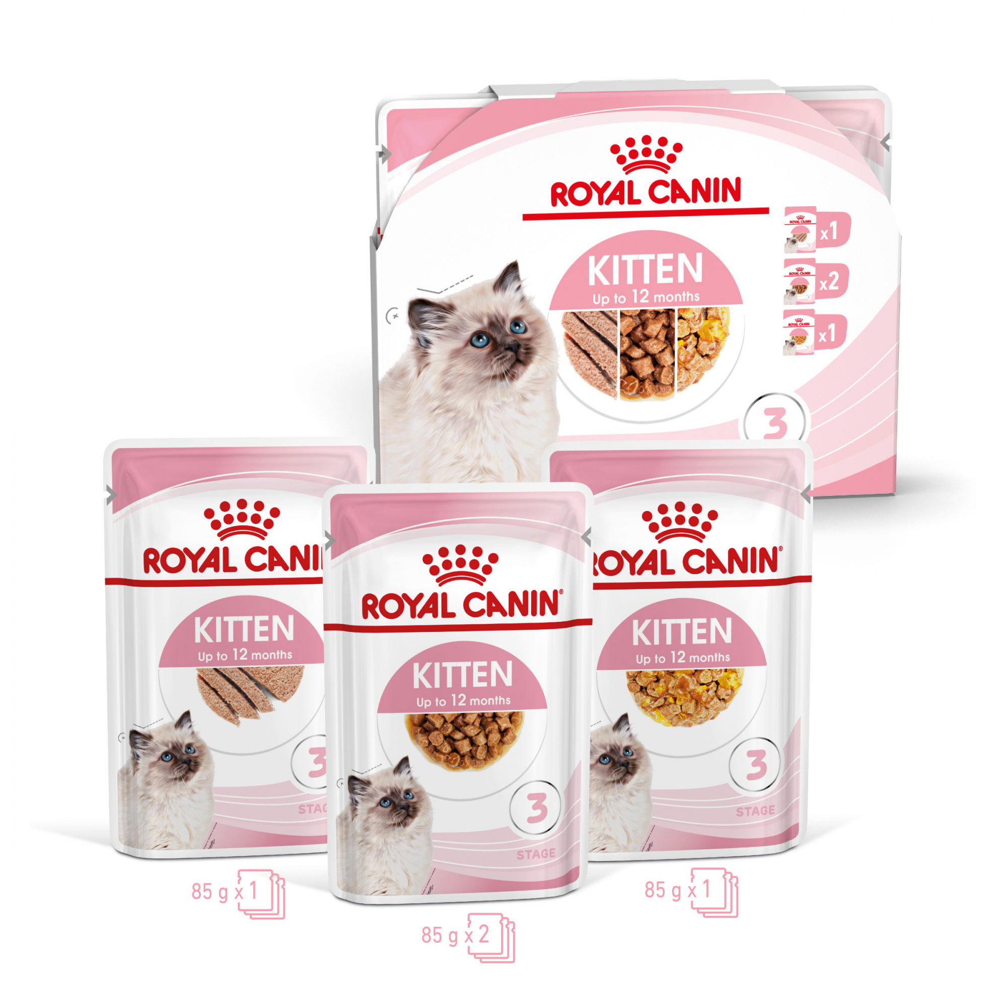 Multi Pack Royal Canin Kitten - 4x85g - Comida húmeda para gatitos