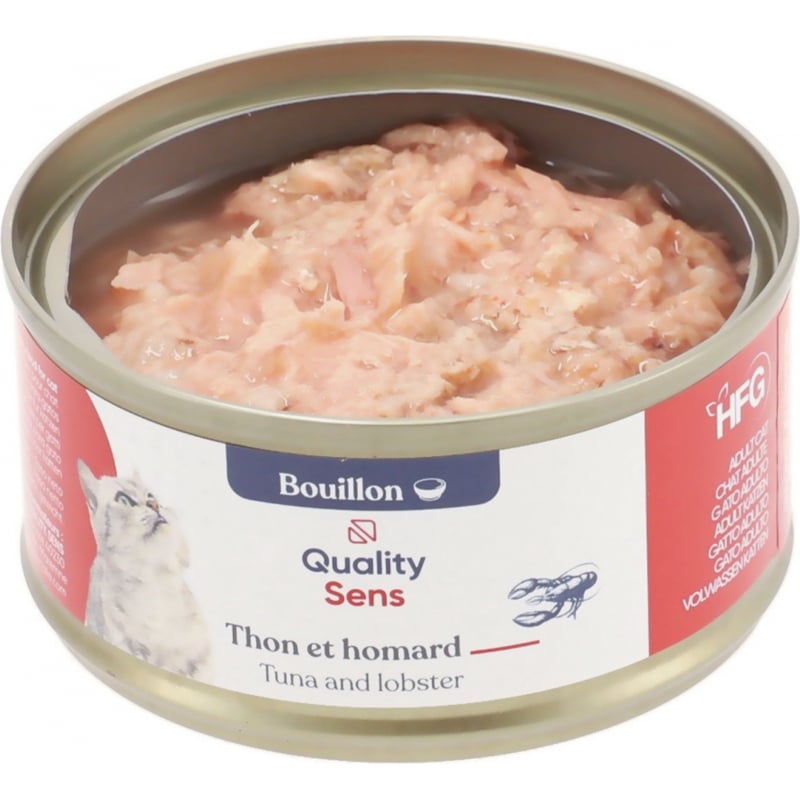 QUALITY SENS HFG - Nassfutter in Brühe mit Thunfisch und Hummer 100% natürlich 70g für Katzen