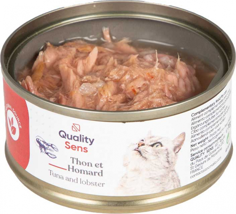 QUALITY SENS HFG - Atún y Bogavante en salsa Comida húmeda 100% Natural para gatos 70 gr