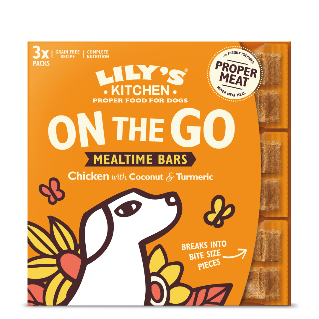 LILY'S KITCHEN Multipack Komplette Hühnchen-Riegel für unterwegs für Hunde – 3 x 40 g