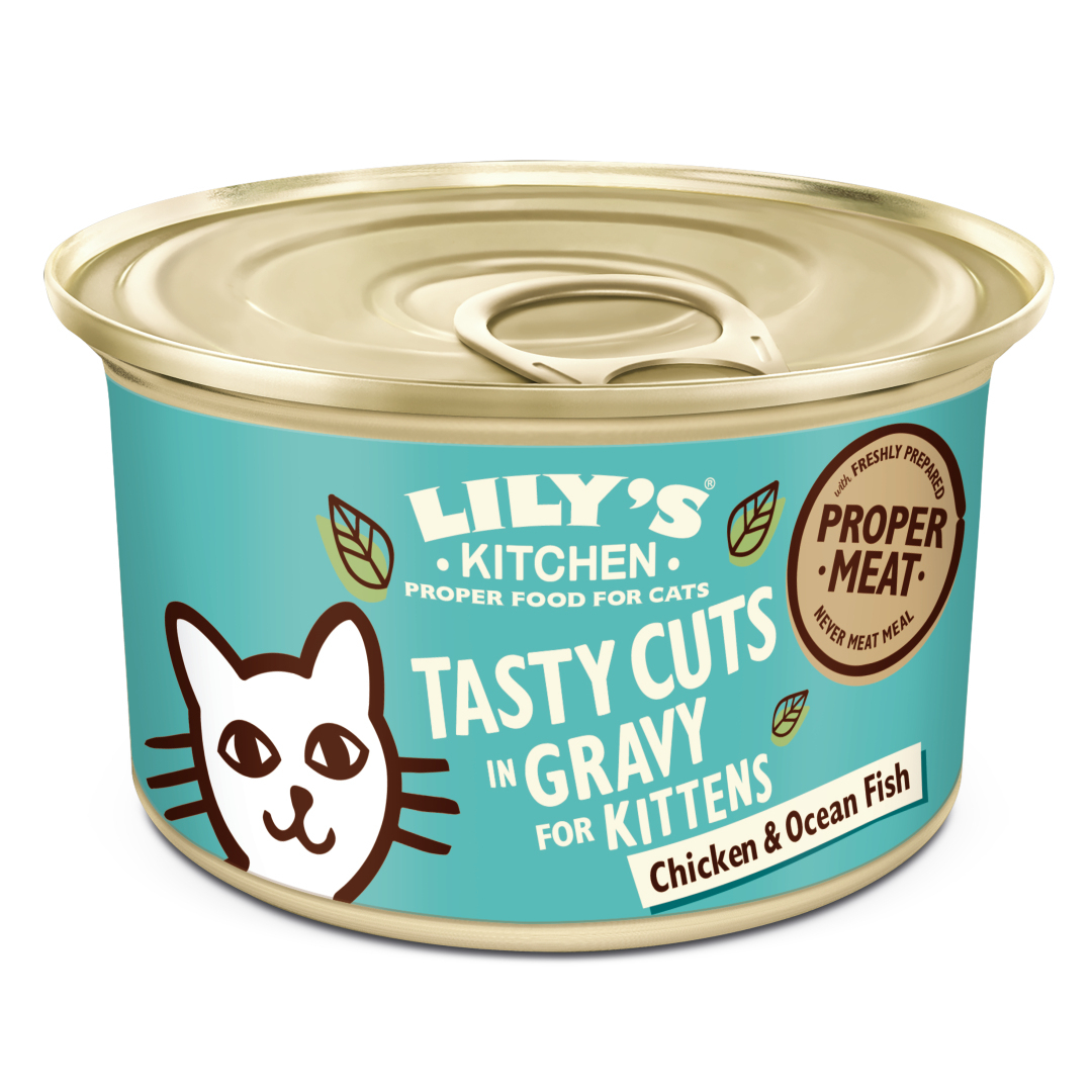 LILY'S KITCHEN Tasty Cuts Deliziosi bocconcini di pollo e pesce in salsa di gattino