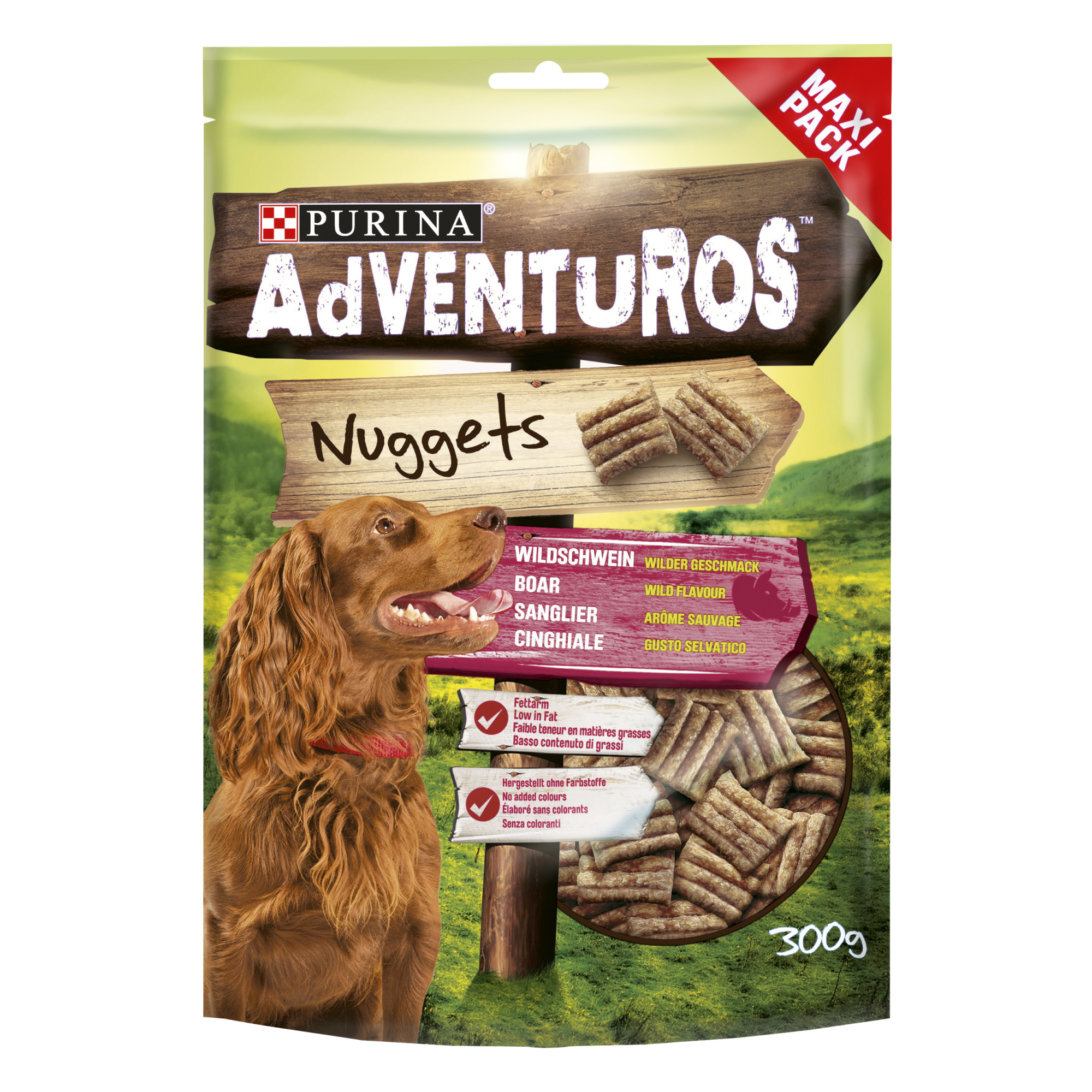 Adventuros Friandises Nuggets Wildschwein Aroma für Hund