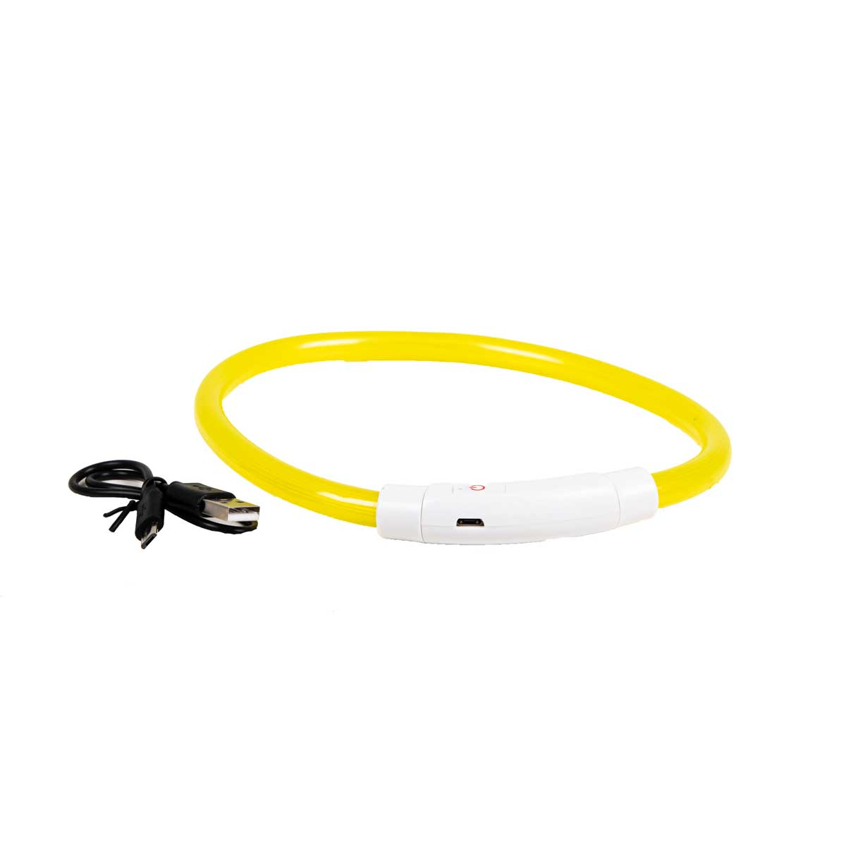 Collare anello luminoso giallo USB Zolia Lumoz