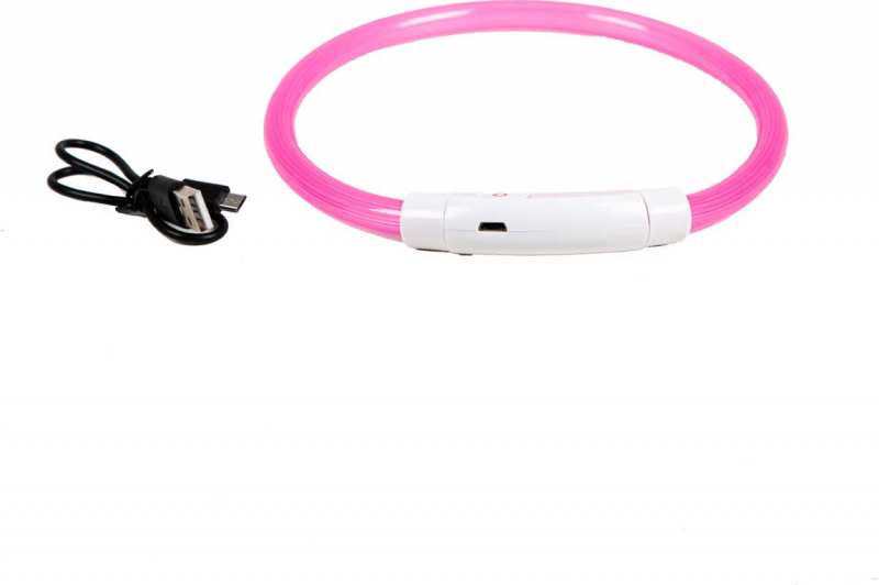 Collier anneau lumineux rose USB Zolia Lumoz