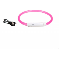 Leuchthalsband in rosa USB Zolia Lumoz