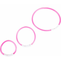 Collare anello luminoso rosa USB Zolia Lumoz