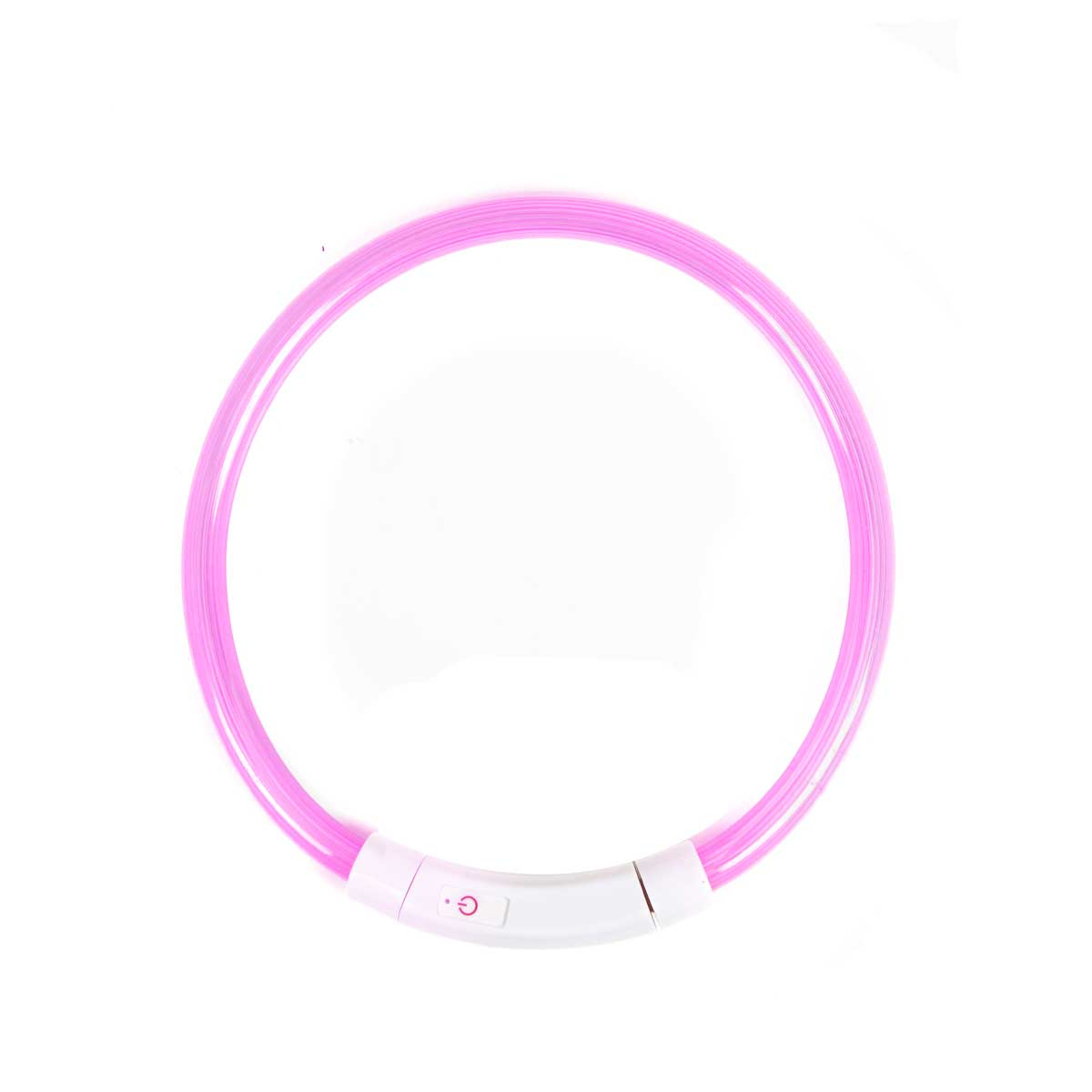 Lichtgevende halsband, roze, met USB, Zolia Lumoz