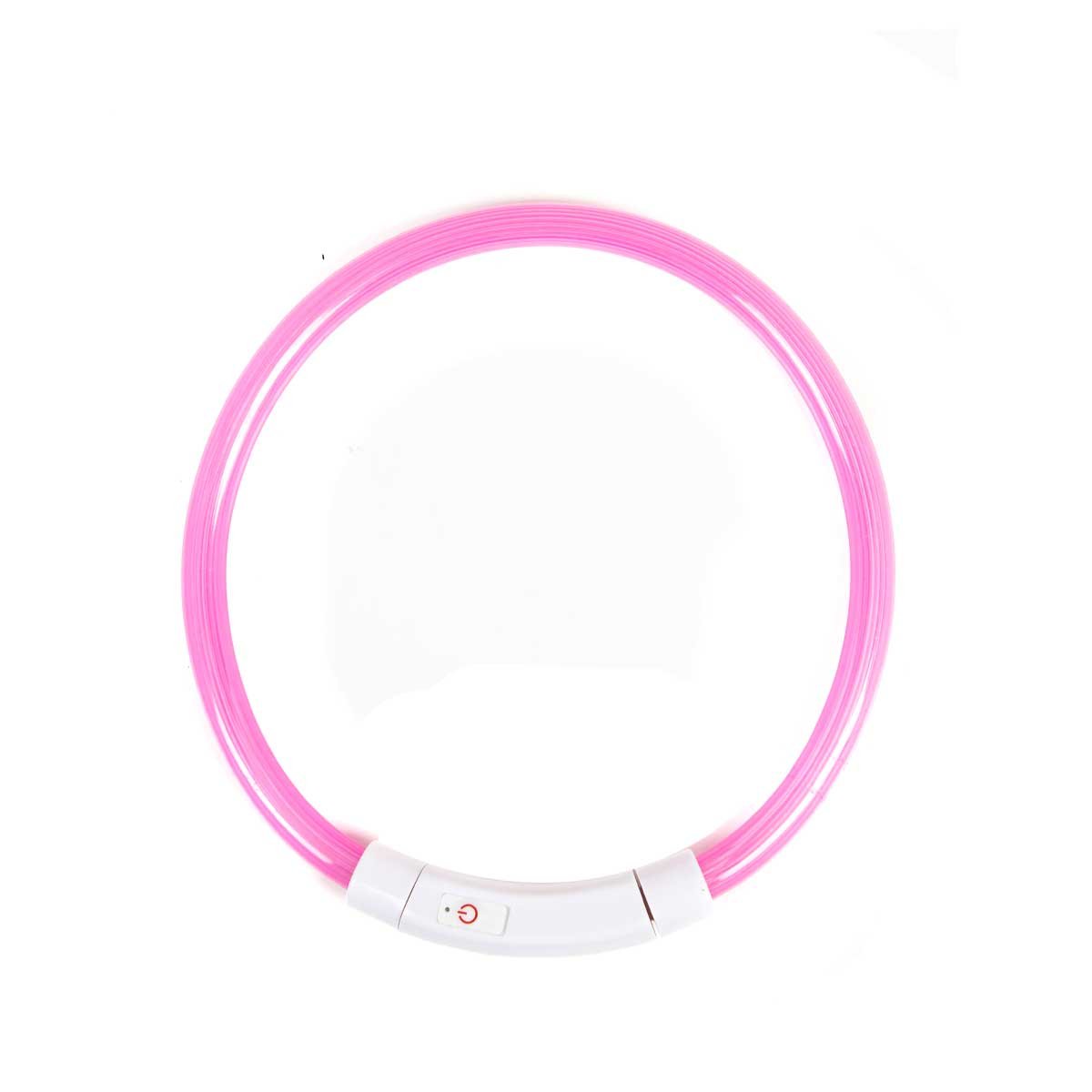 Coleira anel luminoso rosa USB Zolia Lumoz