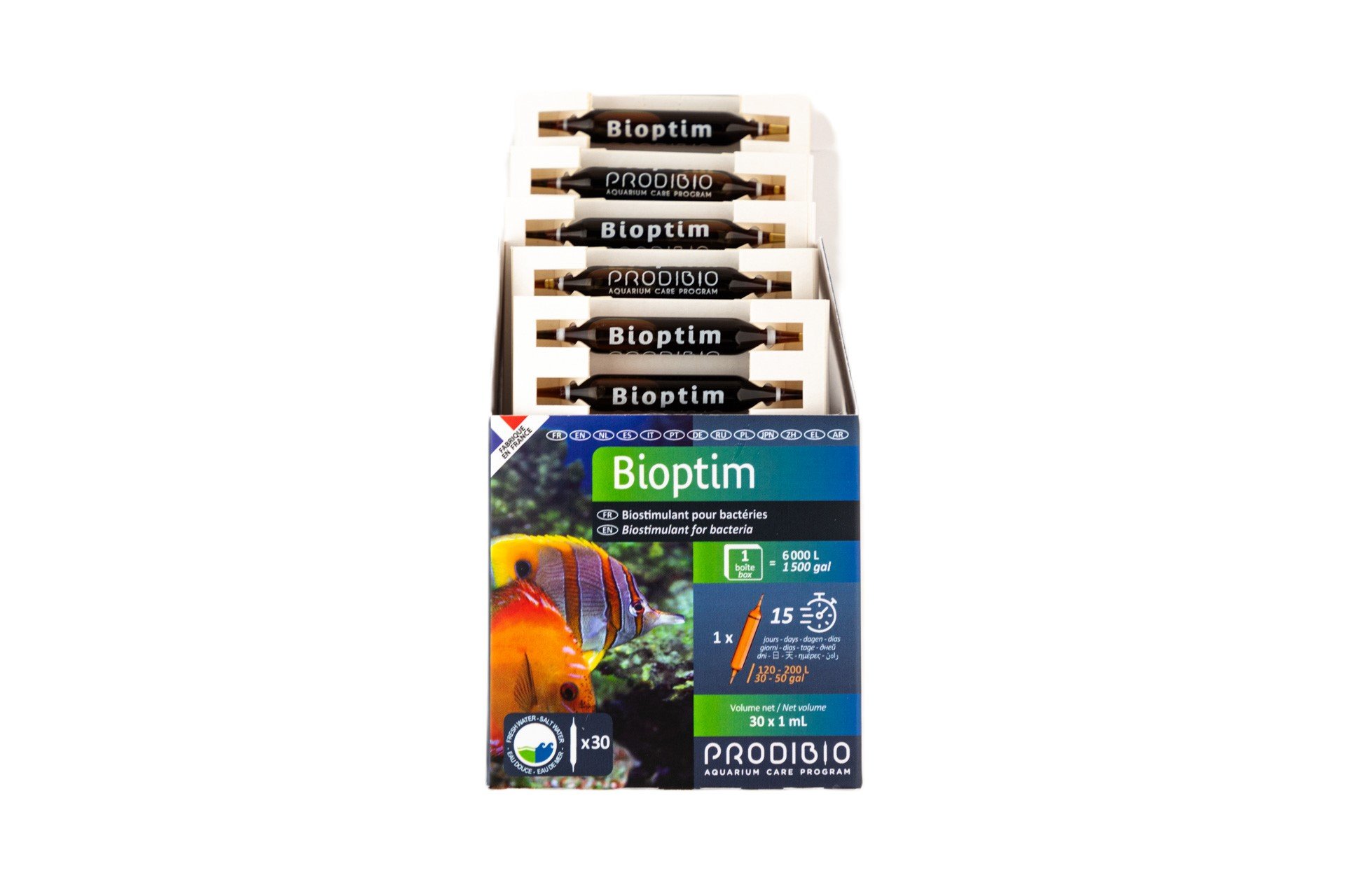 Prodibio BIOPTIM Fresh & Salt - complément bactérien pour aquarium