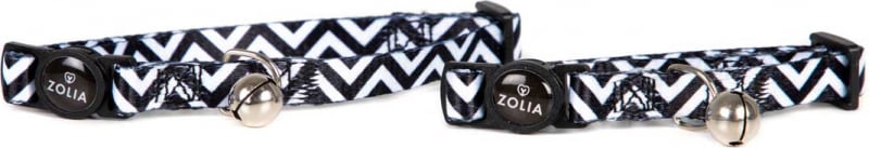 Collar para gatos Zigzag Zolia Blanco/Negro - 2 tallas