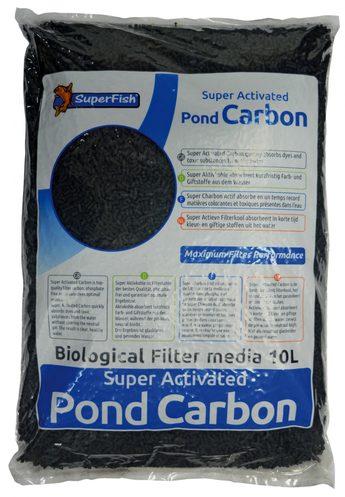 Sacco carbone attivo da 10 litri contro la crescita di alghe