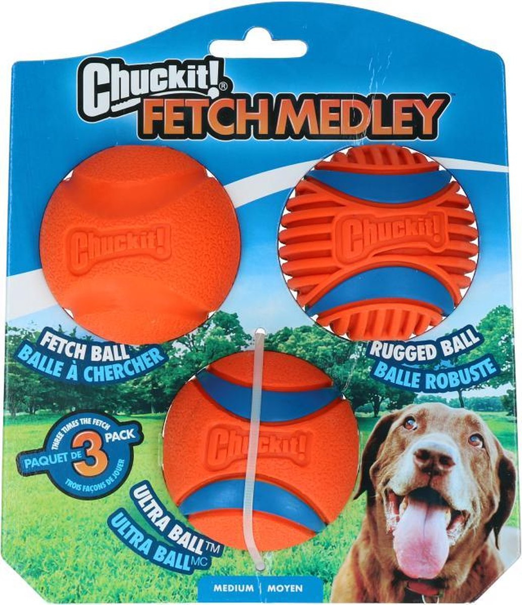Lot de 3 balles de tennis pour chien