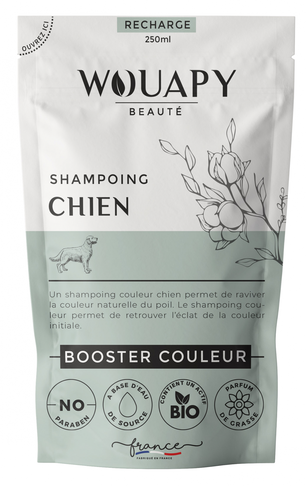 Shampoing booster de couleur naturel et écologique pour Chien