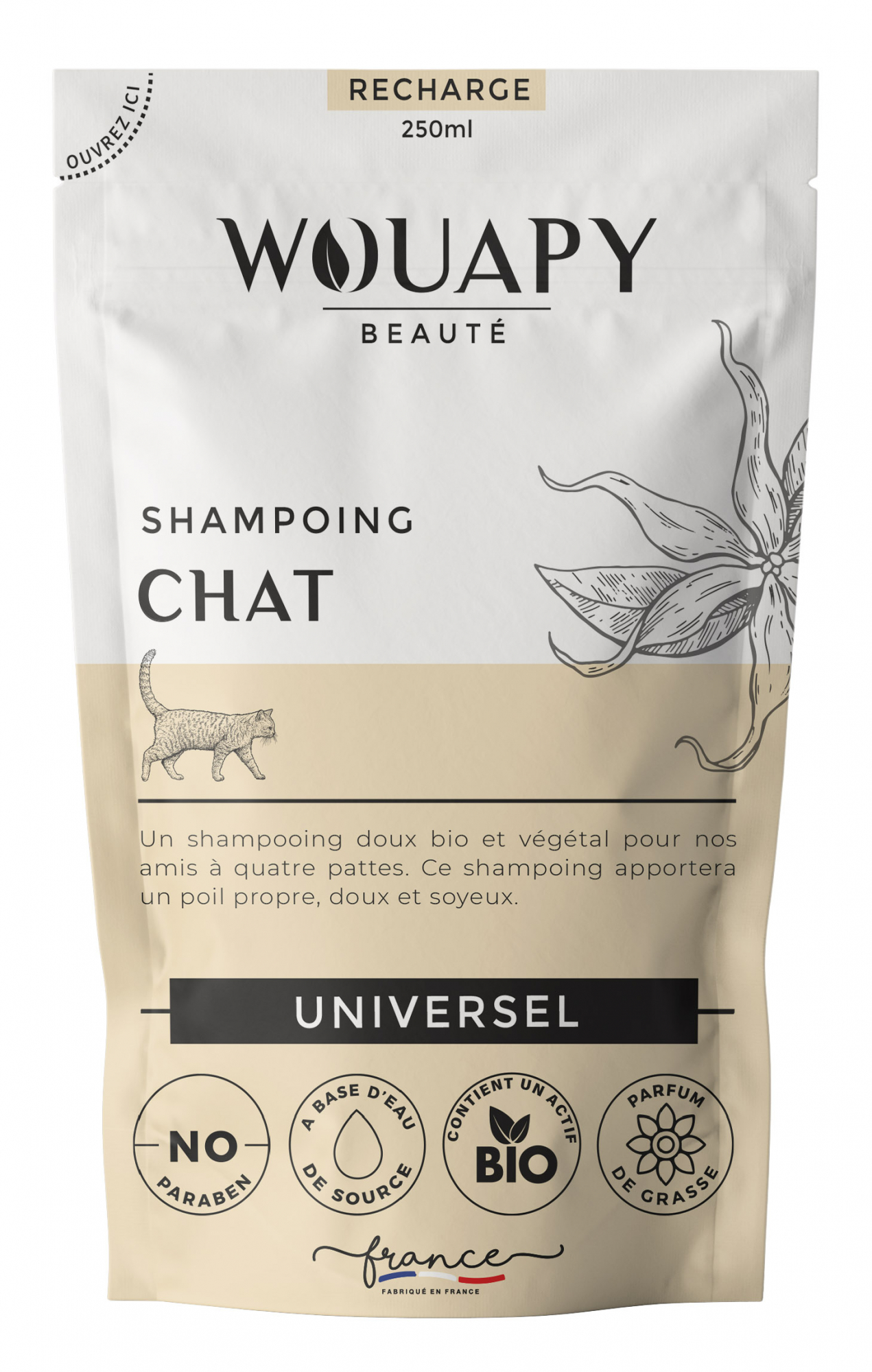 Shampoo universal natural e ecológico para Gato