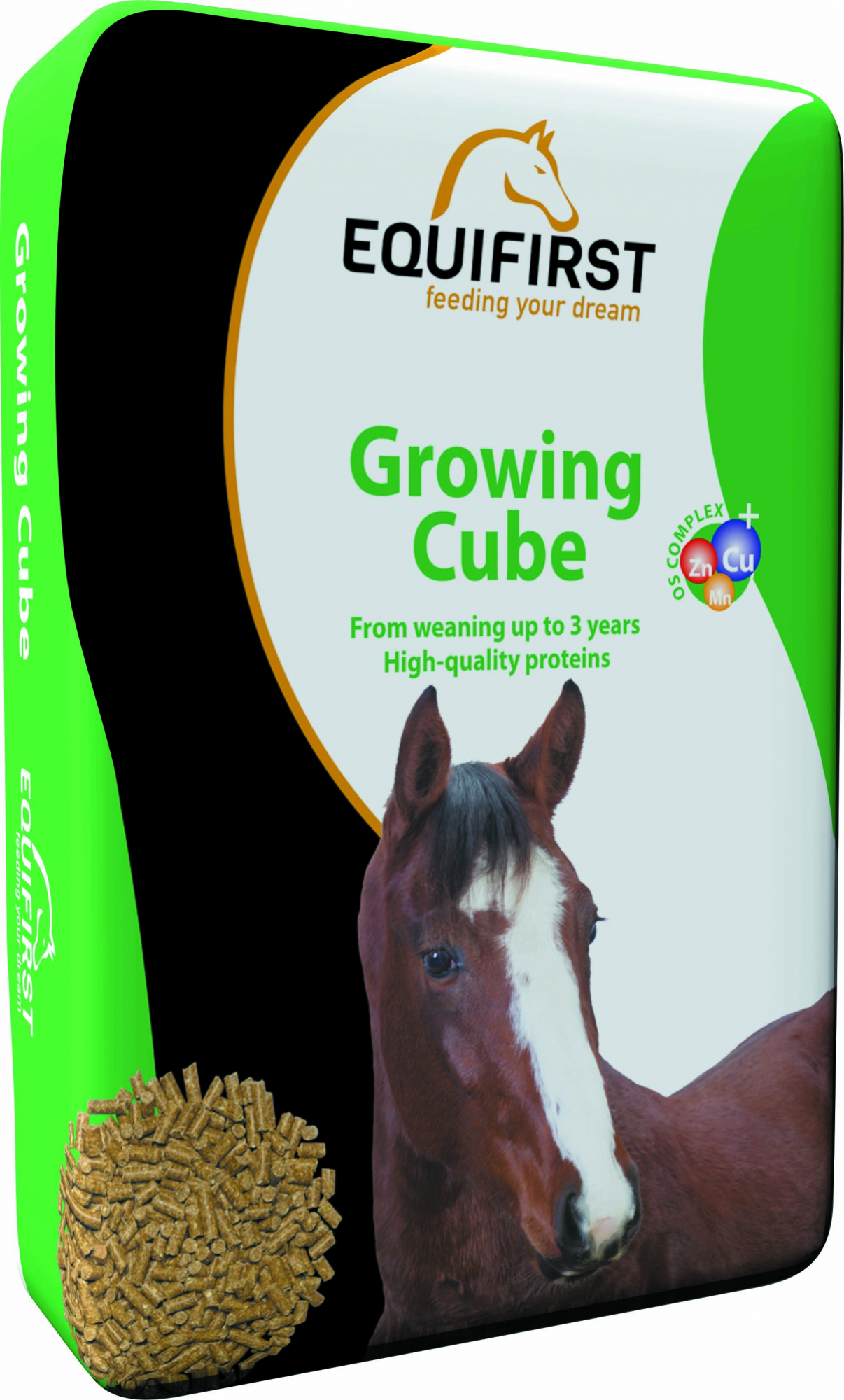 Equifirst Growing Cube granulados para os jovens cavalos de 1 a 3 anos