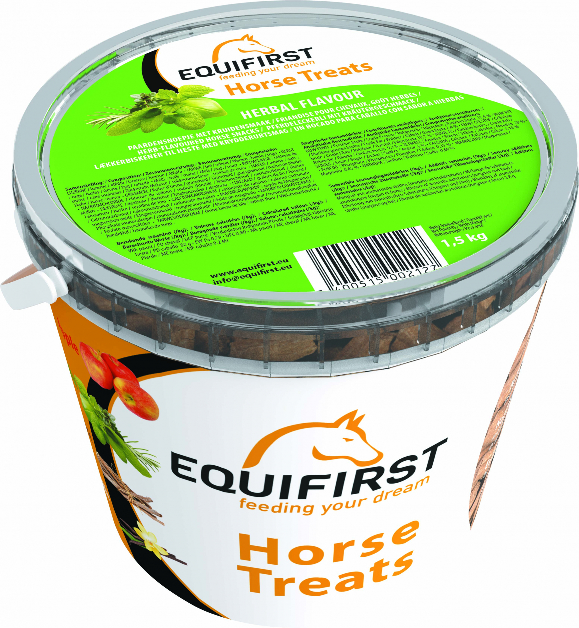 EQUIFIRST Horse Treats Golosinas con sabor a hierbas para caballos
