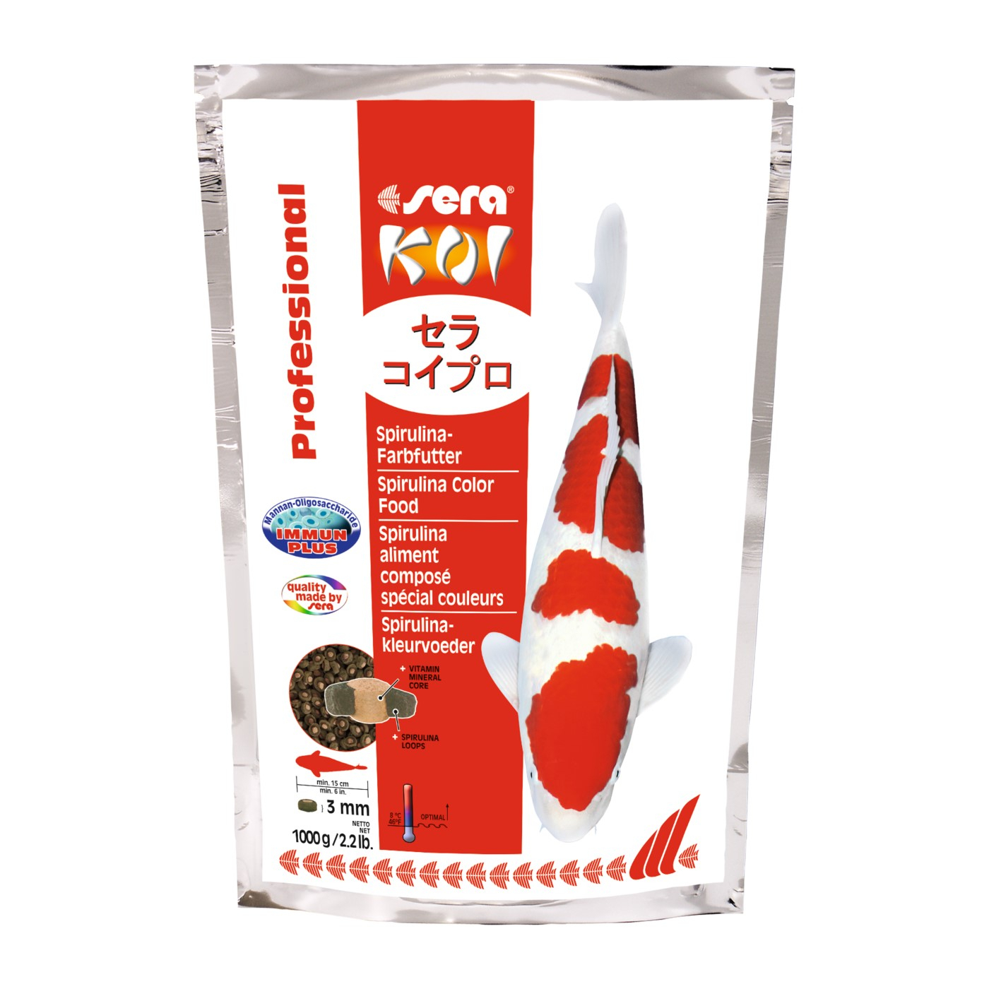 Sera Koi Professional Spirulina spezielle zusammengesetzte Lebensmittelfarben