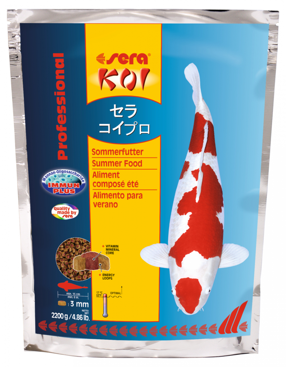 Sera Koi Professional Alimento completo para peces koi para verano