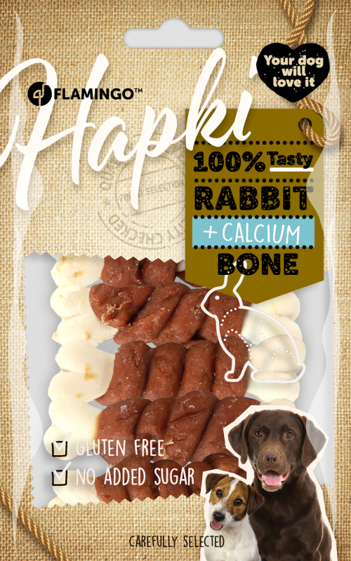 HAPKI Calcium Bone Hundesnack mit Kaninchen