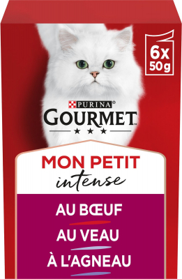 Gourmet Mon petit au Boeuf, Veau et Agneau pour chat