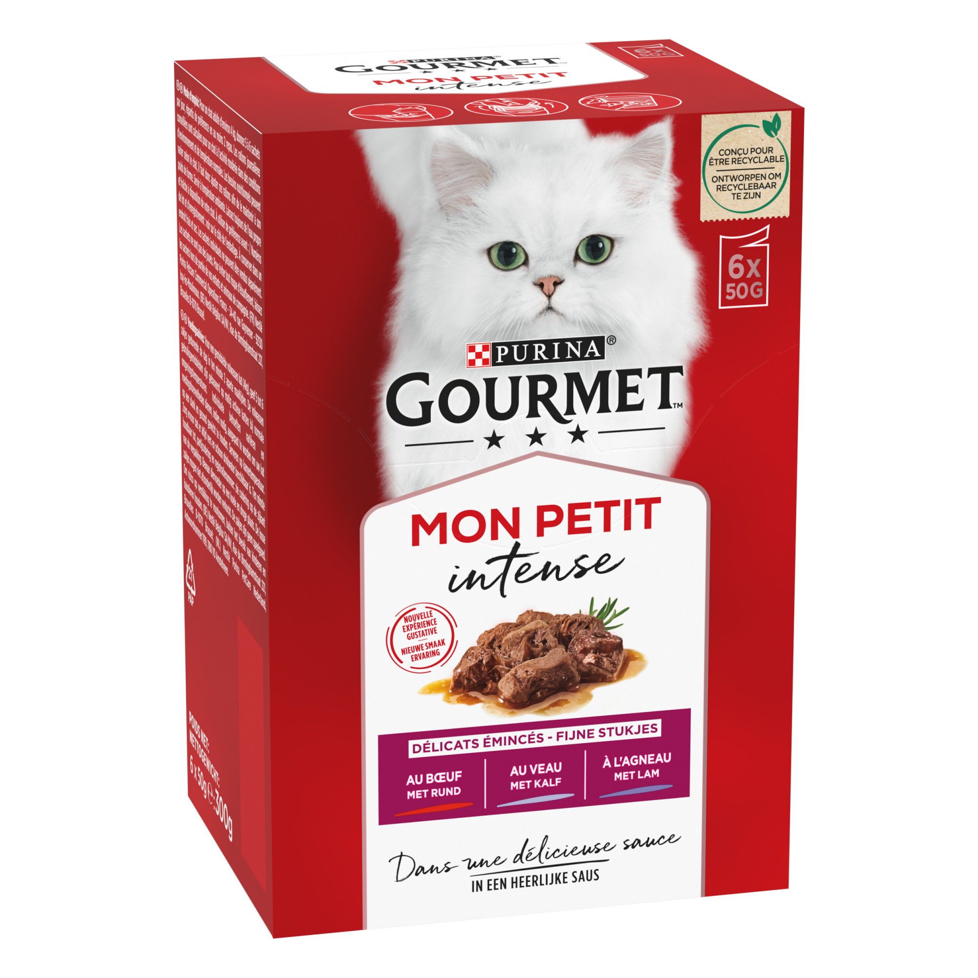 Gourmet Mon petit au Boeuf, Veau et Agneau pour chat